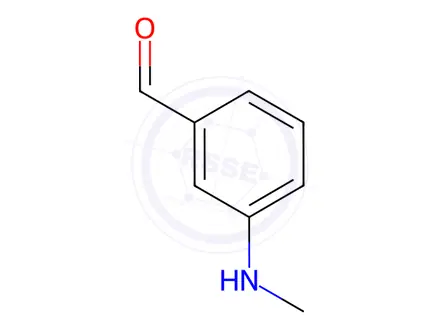Chemical structure of Benzaldehyde, 3-(methylamino)-(9CI)
