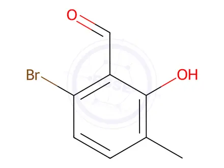 Chemical structure of BENZALDEHYDE, 6-BROMO-2-HYDROXY-4-METHYL-