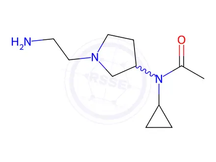 Chemical structure of N-(1-(2-Aminoethyl)pyrrolidin-3-yl)-N-cyclopropylacetamide