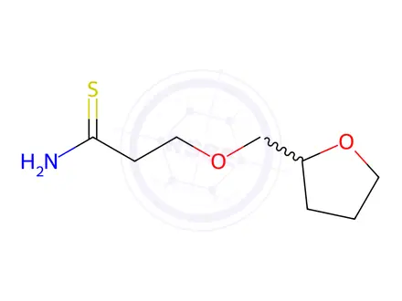 Chemical structure of 3-((Tetrahydrofuran-2-yl)methoxy)propanethioamide