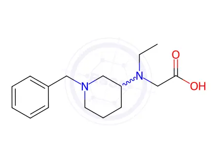 Chemical structure of 2-((1-Benzylpiperidin-3-yl)(ethyl)amino)acetic acid