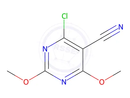 Chemical structure of 4-Chloro-2,6-dimethoxypyrimidine-5-carbonitrile