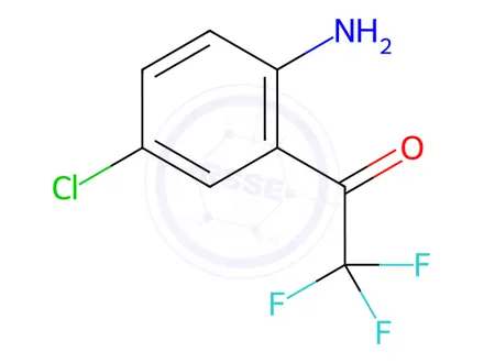 Chemical structure of 1-(2-Amino-5-chlorophenyl)-2,2,2-trifluoroethanone hydrochloride hydrate