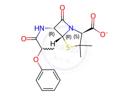 Chemical structure of Phenoxymethylpenicillin Impurity 20 Potassium Salt (Pheneticillin Potassium)