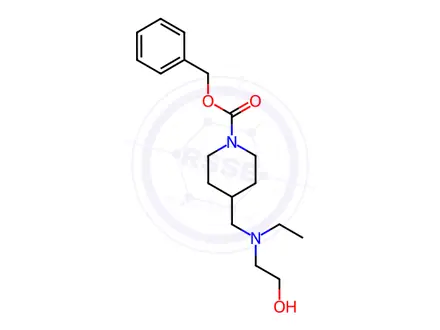Chemical structure of Benzyl 4-((ethyl(2-hydroxyethyl)amino)methyl)piperidine-1-carboxylate