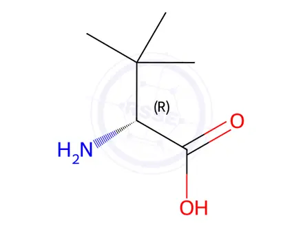 Chemical structure of D-tert-Leucine