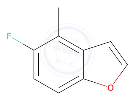Chemical structure of Benzofuran, 5-fluoro-4-methyl-(9CI)