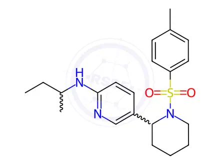 Chemical structure of N-(sec-butyl)-5-(1-tosylpiperidin-2-yl)pyridin-2-amine