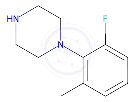 Chemical structure of Piperazine, 1-(2-fluoro-6-methylphenyl)-