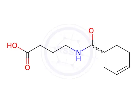Chemical structure of 4-(cyclohex-3-en-1-ylformamido)butanoic acid