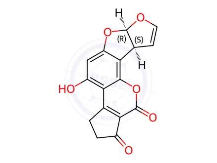 Chemical structure of Aflatoxin Impurity 9 (Aflatoxin P1)