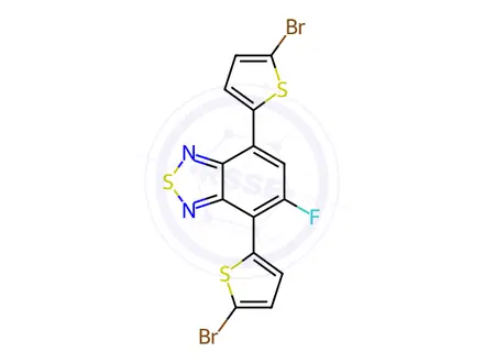 Chemical structure of 4,7-Bis-(5-bromo-thiophen-2-yl)-5-fluoro-benzo[1,2,5]thiadiazole