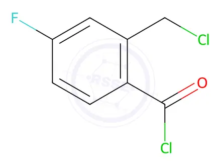 Chemical structure of Benzoyl chloride, 2-(chloromethyl)-4-fluoro-(9CI)