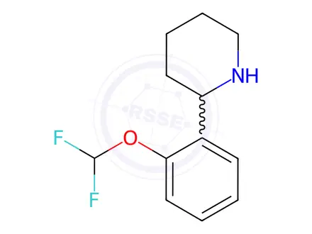 Chemical structure of 2-(2-(Difluoromethoxy)phenyl)piperidine