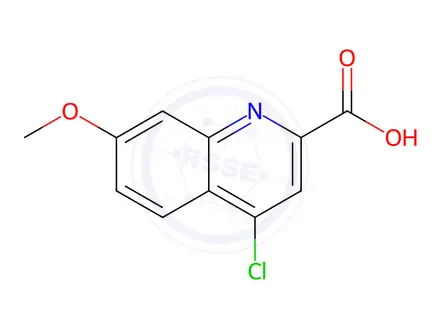 Chemical structure of 4-Chloro-7-methoxyquinoline-2-carboxylic acid