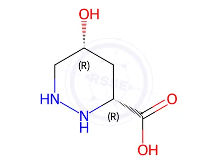 Chemical structure of (3R,5R)-5-Hydroxyhexahydropyridazine-3-carboxylic acid