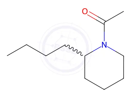 Chemical structure of Piperidine, 1-acetyl-2-butyl-(9CI)