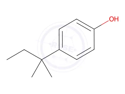 Chemical structure of 4-tert-Amylphenol