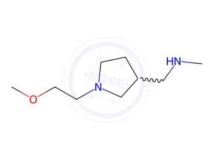 Chemical structure of 1-[1-(2-Methoxyethyl)pyrrolidin-3-yl]-N-methylmethanamine