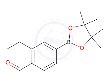 Chemical structure of 3-Ethyl-4-formylphenylboronic acid pinacol ester
