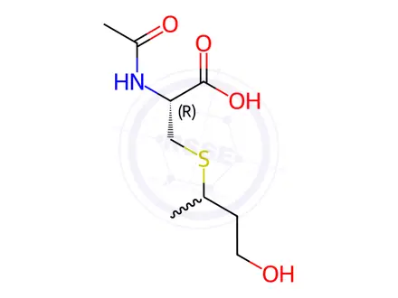 Chemical structure of Acetylcysteine Impurity 379 ((2R)-HMPMA)