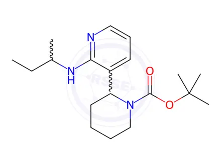Chemical structure of tert-Butyl 2-(2-(sec-butylamino)pyridin-3-yl)piperidine-1-carboxylate