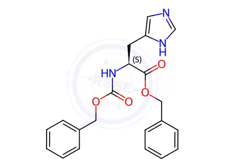 Chemical structure of N-alpha-Z-Nim-benzyl-L-histidine