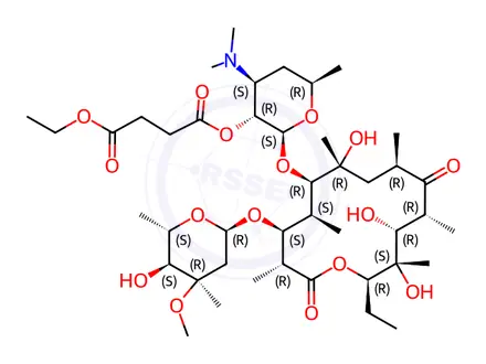 Chemical structure of Erythromycin Ethylsuccinate