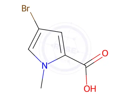 Chemical structure of 4-Bromo-1-methyl-1H-pyrrole-2-carboxylic Acid