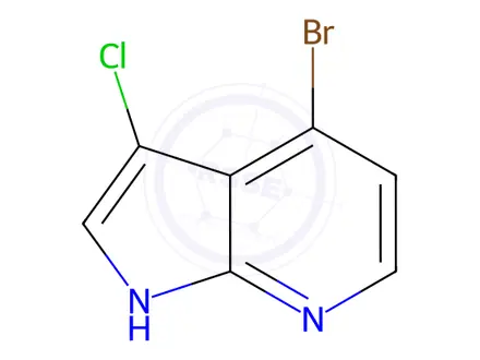 Chemical structure of 4-Bromo-3-chloro-1H-pyrrolo[2,3-b]pyridine