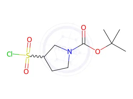 Chemical structure of Tert-Butyl 3-(chlorosulfonyl)pyrrolidine-1-carboxylate