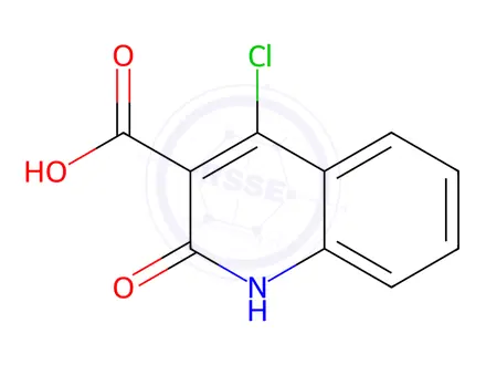 Chemical structure of 4-chloro-2-oxo-1,2-dihydroquinoline-3-carboxylic Acid