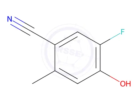 Chemical structure of Benzonitrile, 5-fluoro-4-hydroxy-2-methyl-