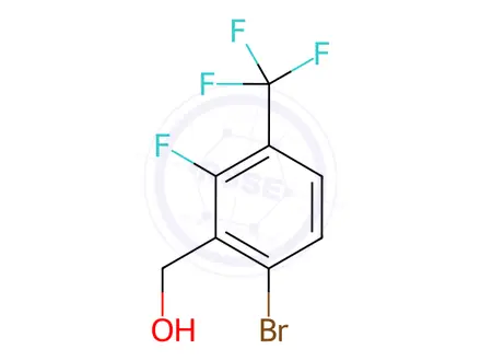 Chemical structure of Benzenemethanol, 6-bromo-2-fluoro-3-(trifluoromethyl)-
