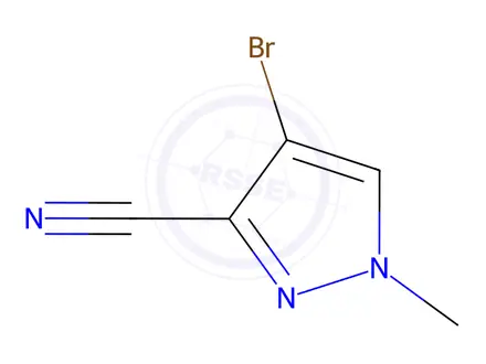 Chemical structure of 4-Bromo-1-methyl-1H-pyrazole-3-carbonitrile
