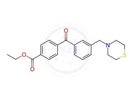 Chemical structure of 4'-Carboethoxy-3-thiomorpholinomethyl benzophenone