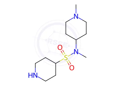 Chemical structure of Piperidine-4-sulfonic acid methyl-(1-methyl-piperidin-4-yl)-amide