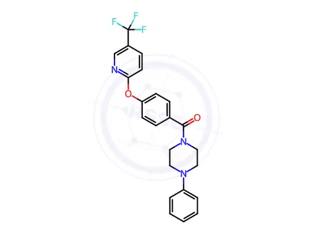 Chemical structure of (4-Phenylpiperazin-1-yl)(4-((5-(trifluoromethyl)pyridin-2-yl)oxy)phenyl)methanone