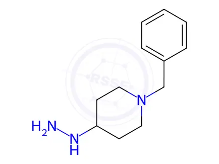 Chemical structure of 1-Benzyl-4-hydrazinopiperidine trihydrochloride