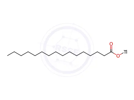 Chemical structure of Hexadecanoic acid, thallium(1+) salt (1:1)