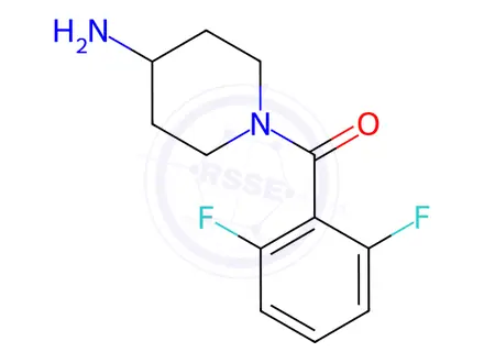 Chemical structure of (4-Aminopiperidin-1-yl)(2,6-difluorophenyl)methanone