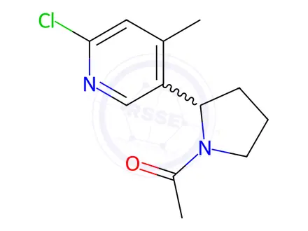 Chemical structure of 1-(2-(6-Chloro-4-methylpyridin-3-yl)pyrrolidin-1-yl)ethan-1-one