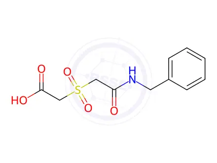 Chemical structure of 2-{[2-(benzylamino)-2-oxoethyl]sulfonyl}acetic acid