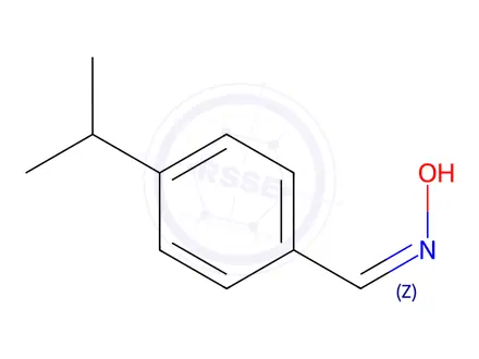 Chemical structure of Benzaldehyde, 4-(1-methylethyl)-, oxime, (Z)-(9CI)