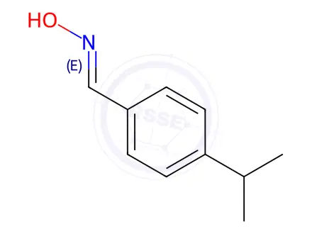 Chemical structure of Benzaldehyde, 4-(1-methylethyl)-, oxime, (E)-(9CI)