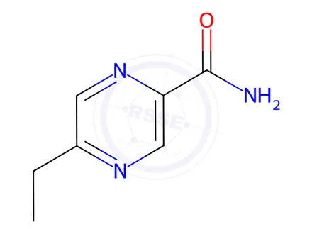 Chemical structure of Pyrazinecarboxamide, 5-ethyl-(8CI,9CI)