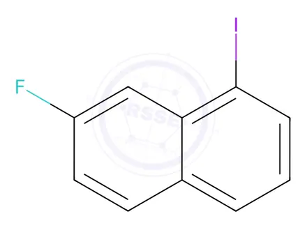 Chemical structure of Naphthalene, 7-fluoro-1-iodo-