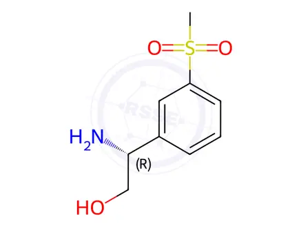 Chemical structure of 3-((1R)-1-AMINO-2-HYDROXYETHYL)-1-(METHYLSULFONYL)BENZENE HYDROCHLORIDE