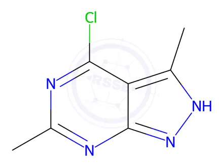Chemical structure of 4-Chloro-3,6-dimethyl-1H-pyrazolo[3,4-d]pyrimidine
