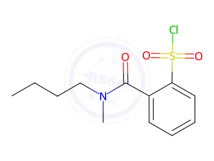 Chemical structure of 2-[butyl(methyl)carbamoyl]benzene-1-sulfonyl chloride